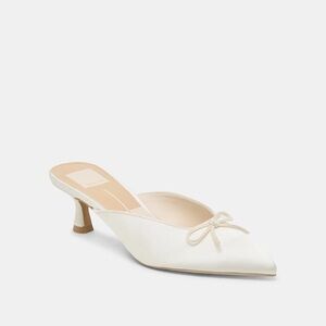 Dolce Vita Cleo off white satin kitten heels